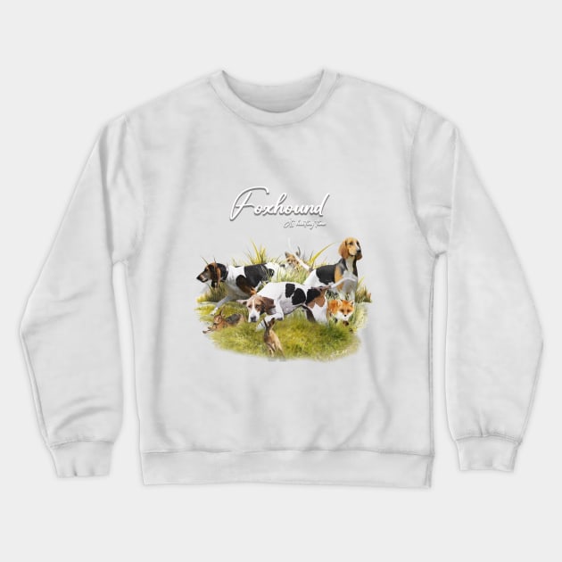 Foxhound Crewneck Sweatshirt by German Wirehaired Pointer 